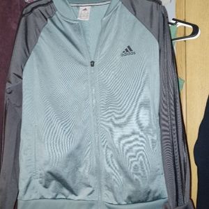 Adidas floral print athletic jacket